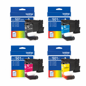 Brother LC501 Original Ink Cartridges 4-Pack (LC501BKS/LC501CS/LC501MS/LC501YS) – Black, Cyan, Magenta & Yellow