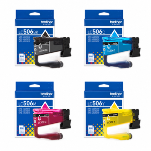 Brother LC506 Original Ink Cartridges 4-Pack (LC506BKS/LC506CS/LC506MS/LC506YS) – Black, Cyan, Magenta & Yellow