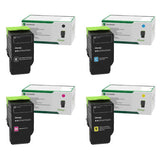 Lexmark C2310K0 C2310C0 C2310M0 C2310Y0 Original Return Program Toner Cartridges 4-Pack BK/C/M/Y