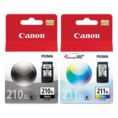 Canon PG-210XL / CL-211XL Original Ink Cartridge Combo – High Yield Black & Colour, 2-Pack