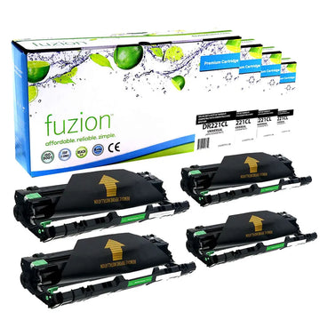 Compatible Brother DR221CL Drum Units – Fuzion, 4-Pack CMYK