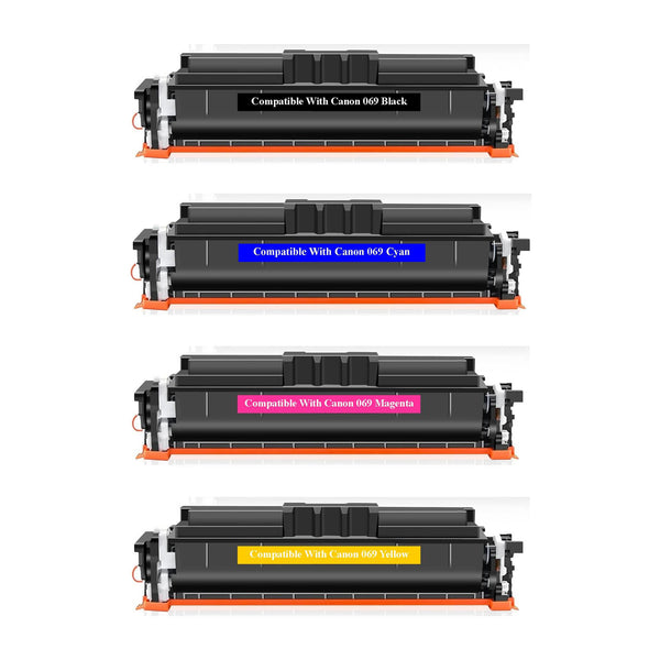 Canon 069 Compatible Toner Cartridge Combo – BK/C/M/Y, 4-Pack