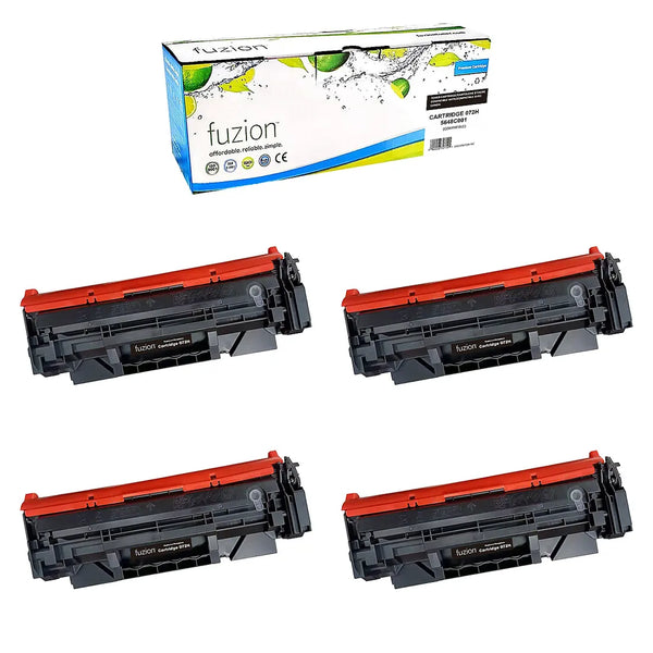 Compatible Canon 072H High-Yield Black Toner Cartridges – Fuzion, 4-Pack