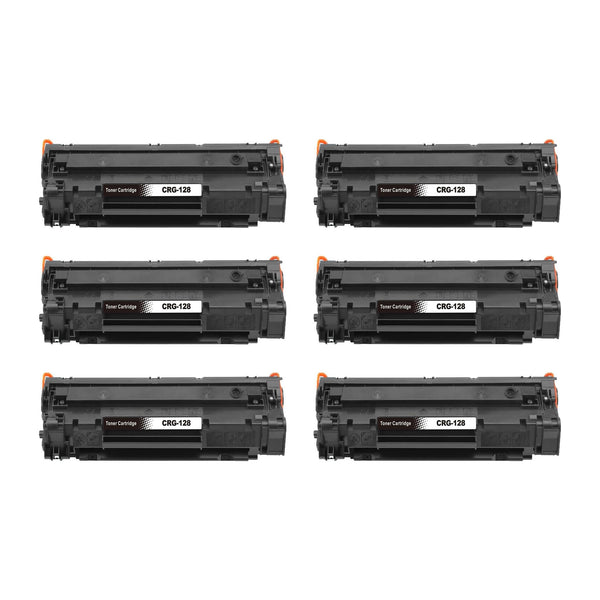 Canon 128 Compatible Black Toner Cartridge (3500B001AA) – 6-Pack