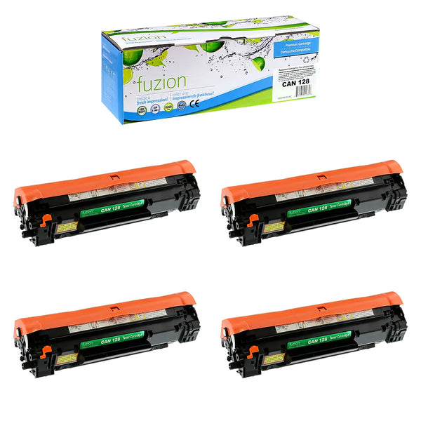 Compatible Canon 128 Black Toner Cartridges – Fuzion, 4-Pack