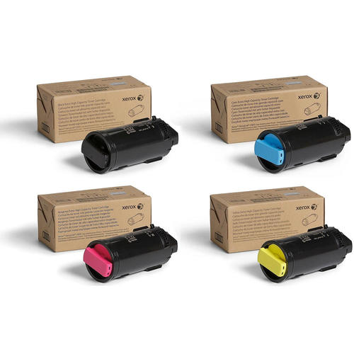 Xerox 106R03928 106R03929 106R03930 106R03931 Original Extra High Capacity Toner Cartridge Combo, Black Cyan Magenta Yellow, VersaLink C605