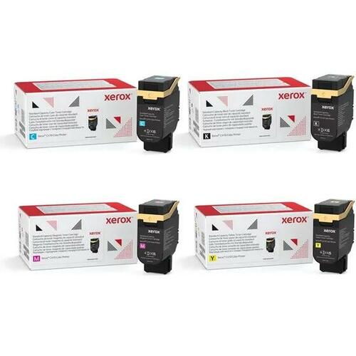 Xerox 006R04677 006R04678 006R04679 006R04680 Original Toner Cartridge Combo, Black Cyan Magenta Yellow, C410 VersaLink C415