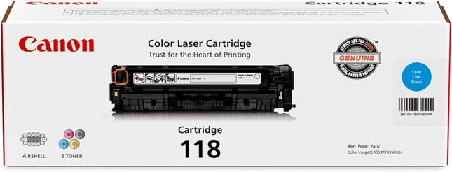 Original Canon 118C Cyan High Yield Toner Cartridge (2661B001AA)