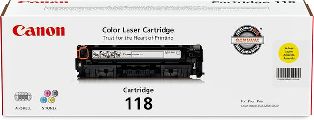 Original Canon 118Y Yellow High Yield Toner Cartridge (2659B001AA)
