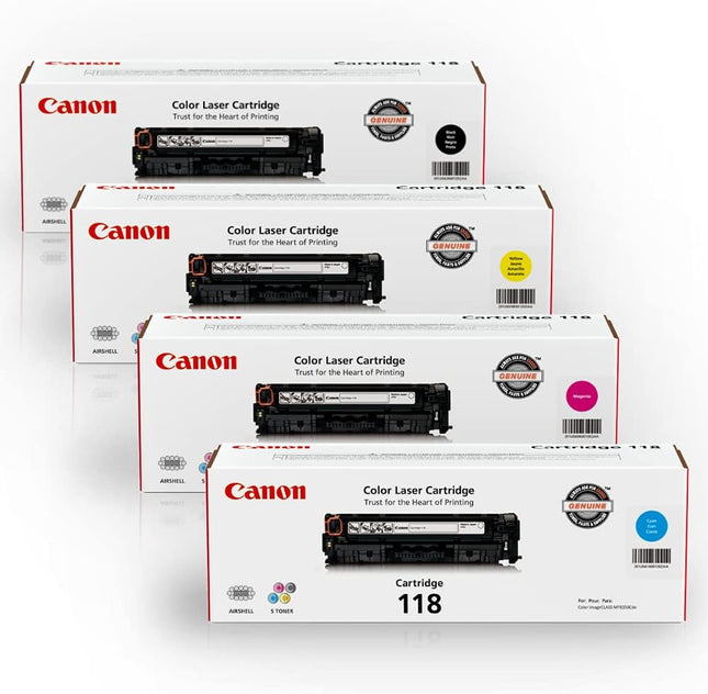 Original Canon 118 Toner Cartridge BK/C/Y/M Multi Pack