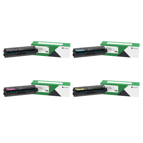 Lexmark 20N1XK0 20N1XC0 20N1XM0 20N1XY0 Original Extra High Yield Return Program Toner Cartridges 4-Pack BK/C/M/Y