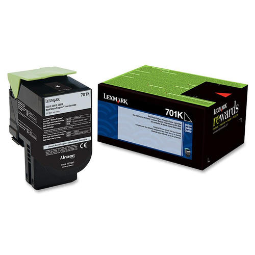 Lexmark 70C10K0 Original 701K Black Return Program Toner Cartridge