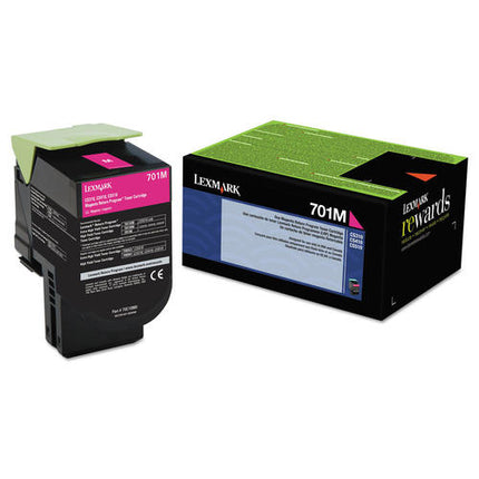 Lexmark 70C10M0 Original 701M Magenta Return Program Toner Cartridge