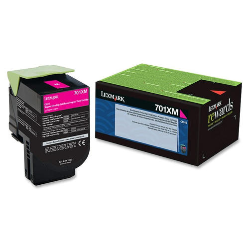 Lexmark 70C1XM0 Original 701XM Magenta Extra High Yield Return Program Toner Cartridge