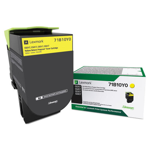 Lexmark 71B10Y0 Original CS/X317/417/517 Yellow Return Program Toner Cartridge 2.3K