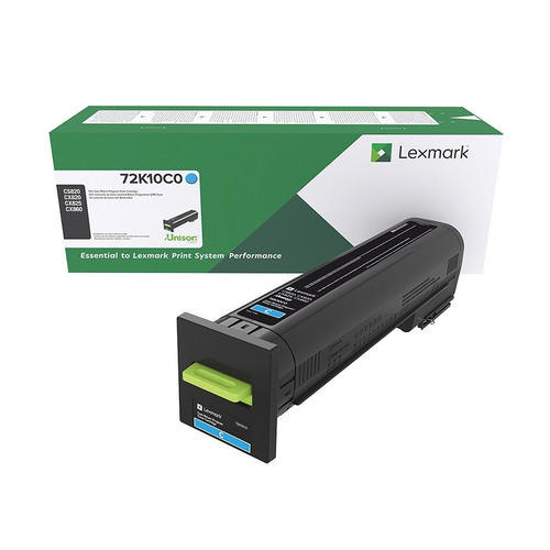 Lexmark 72K10C0 Original CS820, CX82X, CX860 Cyan Return Program Toner Cartridge