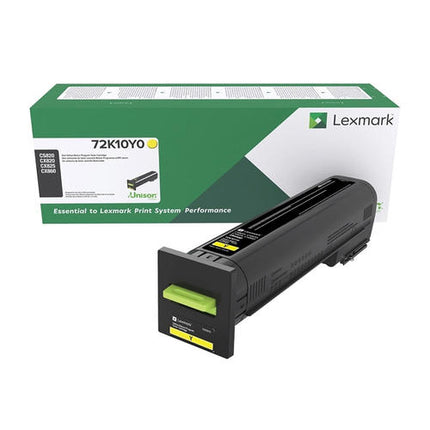 Lexmark 72K10Y0 Original CS820, CX82X, CX860 Yellow Return Program Toner Cartridge