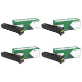 Lexmark 72K1XK0 72K1XC0 72K1XM0 72K1XY0 Original Extra High Yield Return Program Toner Cartridges 4-Pack BK/C/M/Y