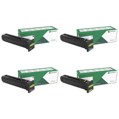 Lexmark 72K1XK0 72K1XC0 72K1XM0 72K1XY0 Original Extra High Yield Return Program Toner Cartridges 4-Pack BK/C/M/Y