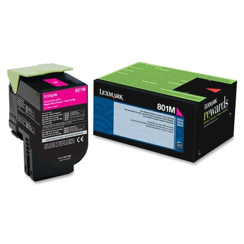 Lexmark 80C10M0 Original 801M Magenta Return Program Toner Cartridge