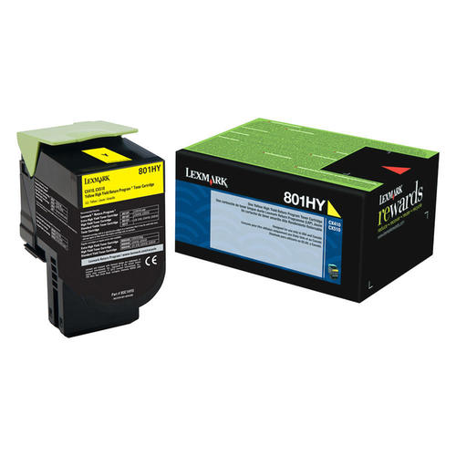 Lexmark 80C1HY0 Original 801HY Yellow High Yield Return Program Toner Cartridge