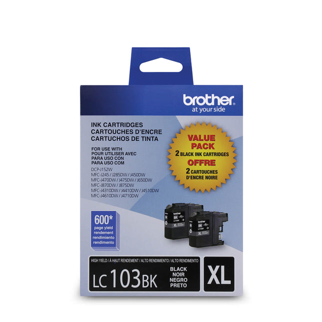 Brother LC1032PKS original black ink cartridges twin pack