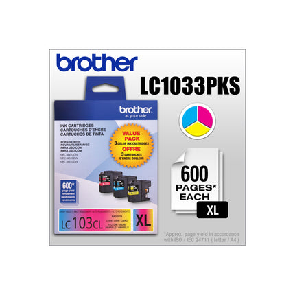 Brother LC1033PKS original ink cartridges 3-pack - cyan, magenta and yellow