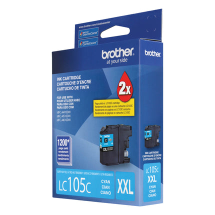 Brother LC105C original cyan super high yield ink cartridge