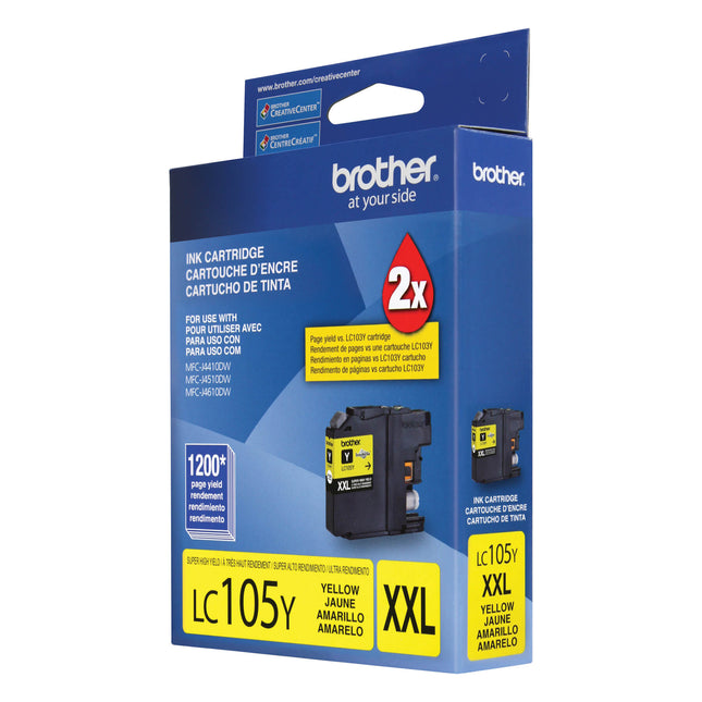 Brother LC105Y original yellow super high yield ink cartridge