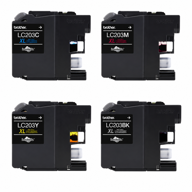 Brother LC203 original ink cartridges 4-pack - black, cyan, magenta and yellow