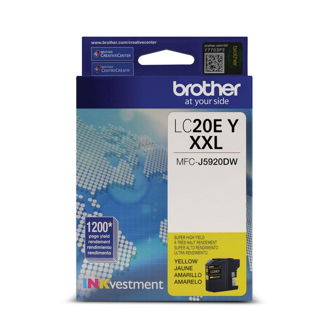 Brother LC20EY original yellow super high yield ink cartridge