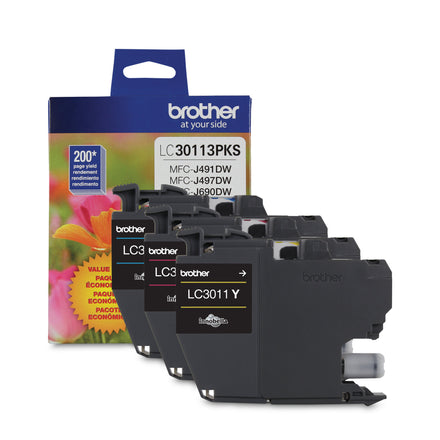 Brother LC30113PKS Original Ink Cartridges - 3-Pack (C/Y/M)