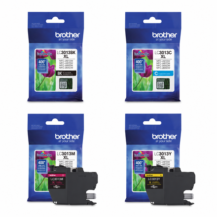 Brother LC3013 Original Ink Cartridges 4-Pack (LC3013BKS/LC3013CS/LC3013MS/LC3013YS) – Black, Cyan, Magenta & Yellow