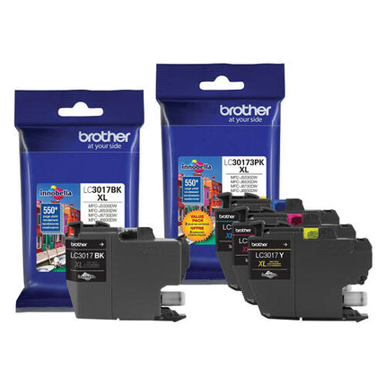 Brother LC3017 original ink cartridges 4-pack - black, cyan, magenta and yellow