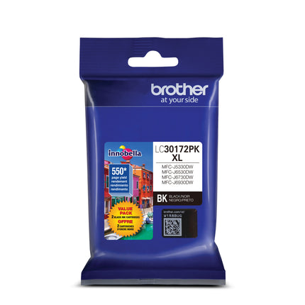 Brother LC30172PKS original black ink cartridges twin pack