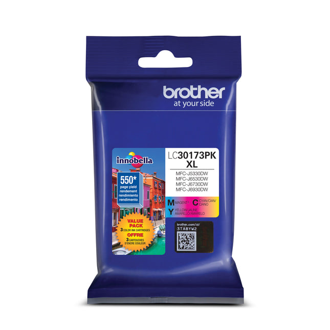 Brother LC30173PKS original ink cartridges 3-pack - cyan, magenta and yellow