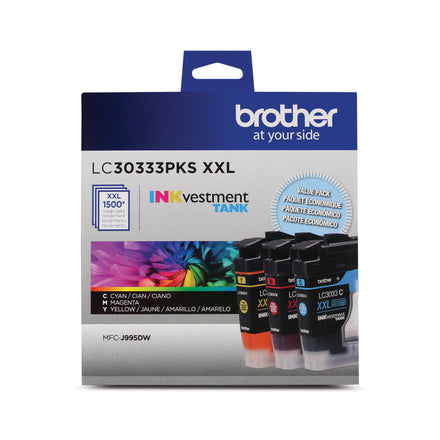 Brother LC30333PKS Original Super High Yield Ink Cartridges - 3-Pack (C/Y/M)