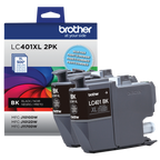 Brother LC401XL2PKS original black ink cartridges twin pack