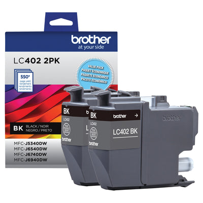 Brother LC4022PKS Original Black Ink Cartridges - Twin Pack