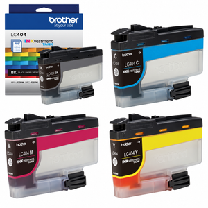 Brother LC404 Original Ink Cartridges 4-Pack (LC404BKS/LC404CS/LC404MS/LC404YS) – Black, Cyan, Magenta & Yellow