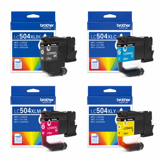 Brother LC504XL original ink cartridges 4-pack - black, cyan, magenta and yellow
