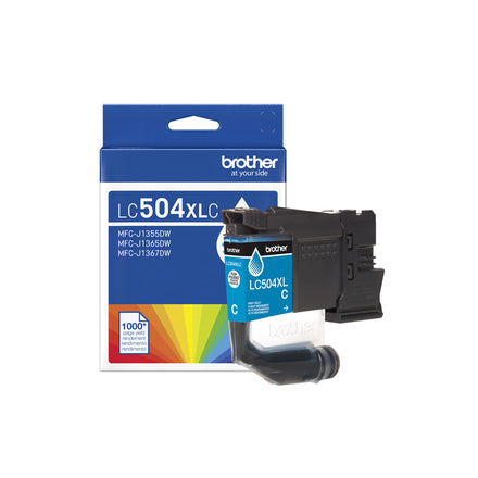 Brother LC504XLCS Original Cyan High Yield Ink Cartridge
