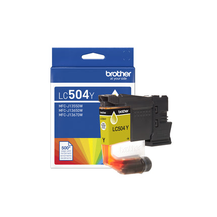 Brother LC504Y original yellow ink cartridge