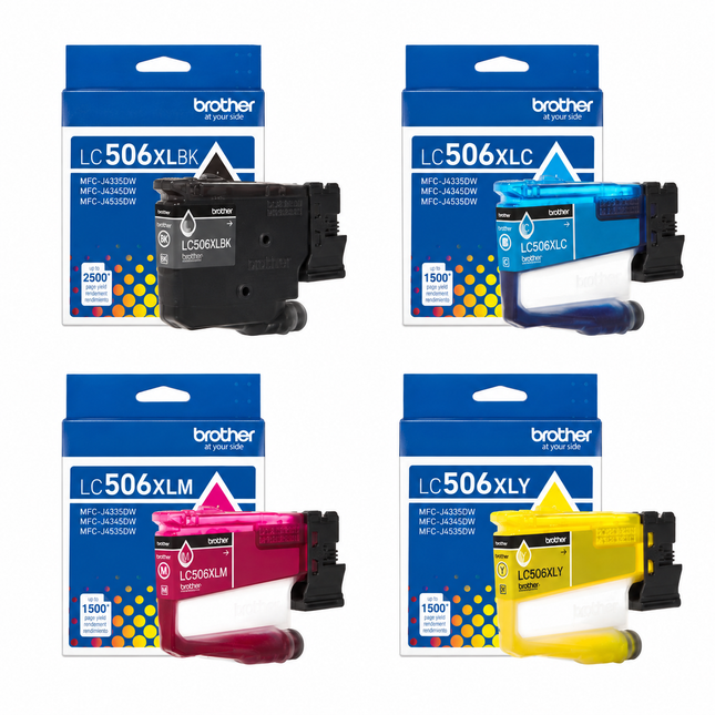 Brother LC506XL original ink cartridges 4-pack - black, cyan, magenta and yellow