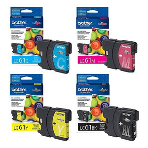 Brother LC61 Original Ink Cartridges 4-Pack (LC61BKS/LC61CS/LC61MS/LC61YS) – Black, Cyan, Magenta & Yellow