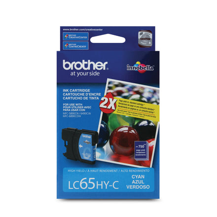 Brother LC65HYCS Original Cyan High Yield Ink Cartridge