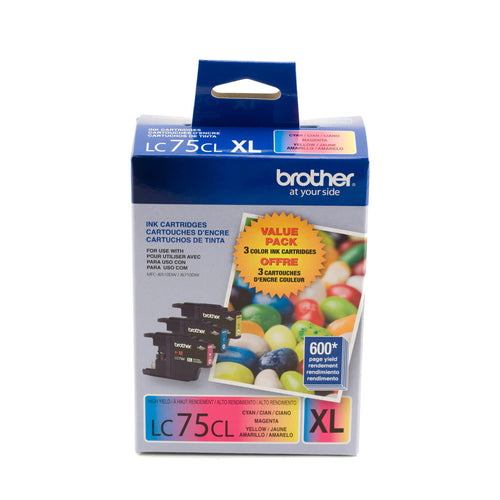Brother LC753PKS Original High Yield Ink Cartridges - 3-Pack (C/Y/M)