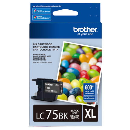 Brother LC75BK original black high yield ink cartridge