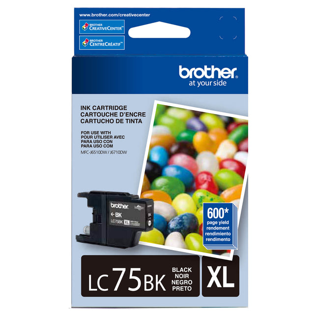 Brother LC75BK original black high yield ink cartridge