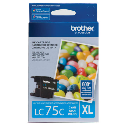 Brother LC75CS Original Cyan High Yield Ink Cartridge